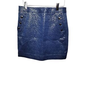 New Banana Republic Heritage Skirt Short Shimmery Womens Size 2 Blue